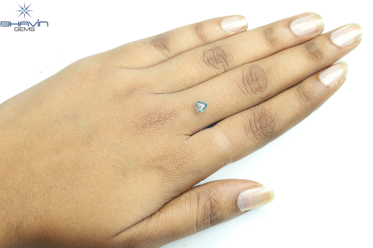 0.49 CT ラフシェイプ ナチュラル ダイヤモンド ピンク色 I3 クラリティ (4.90 MM)