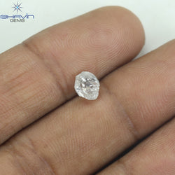 0.90 CT ラフ シェイプ ナチュラル ダイヤモンド ホワイト カラー VS1 クラリティ (5.95 MM)