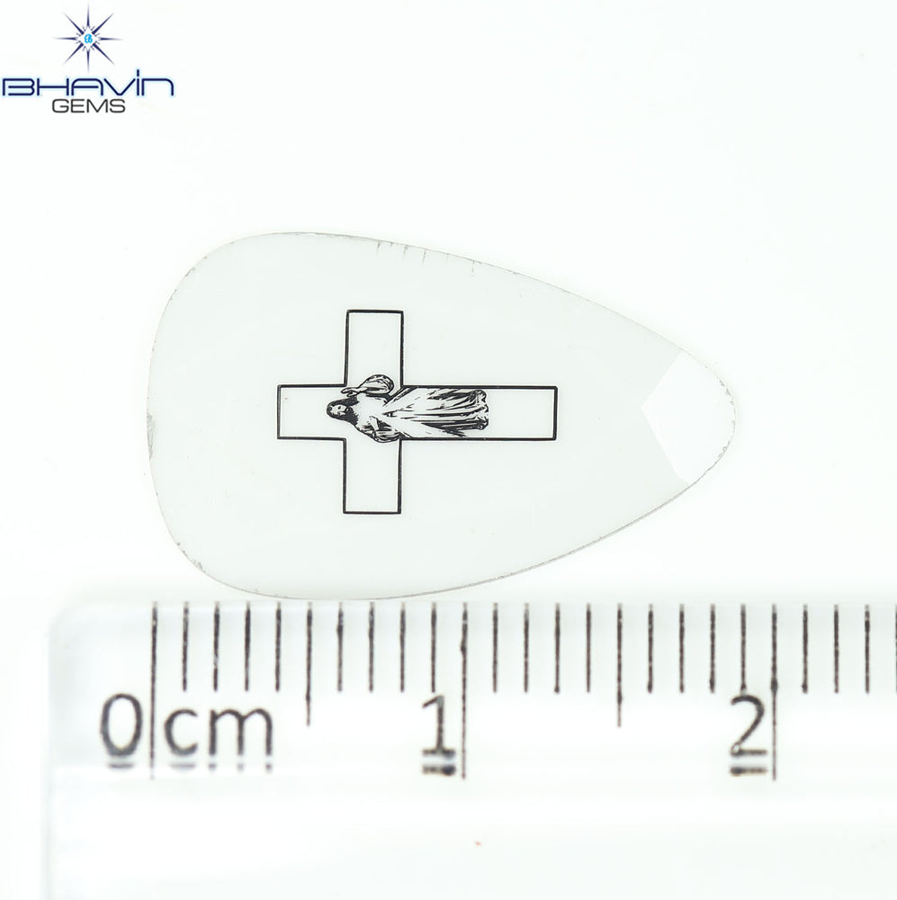 1.24 CT Lab Grown Slice (Cross) Diamond White Color Clarity VS (19.05 MM)