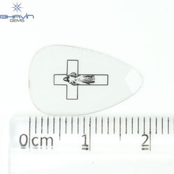 1.24 CT Lab Grown Slice (Cross) Diamond White Color Clarity VS (19.05 MM)