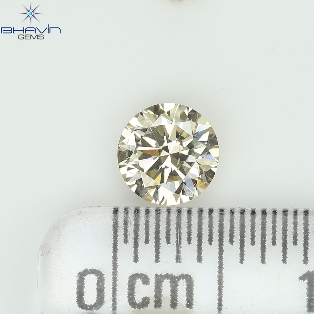 0.45 CT Natural Round Diamond Brown Color Clarity VS2 (4.84 MM)