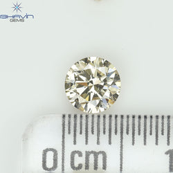 0.45 CT Natural Round Diamond Brown Color Clarity VS2 (4.84 MM)
