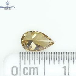 0.50 CT Natural Pear Diamond Brown Color Clarity SI (6.90 MM)