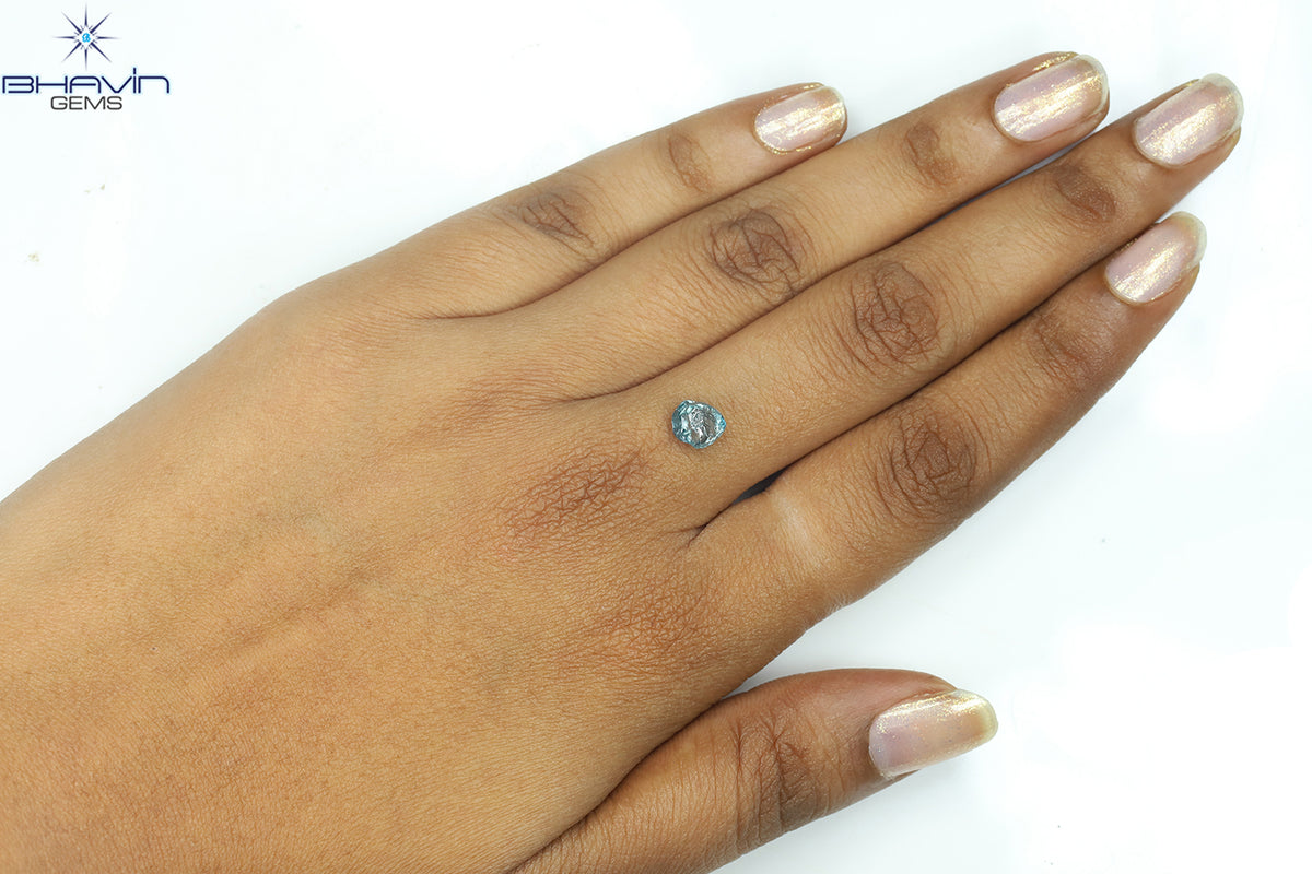0.49 CT ラフシェイプ ナチュラル ダイヤモンド ピンク色 I3 クラリティ (4.90 MM)
