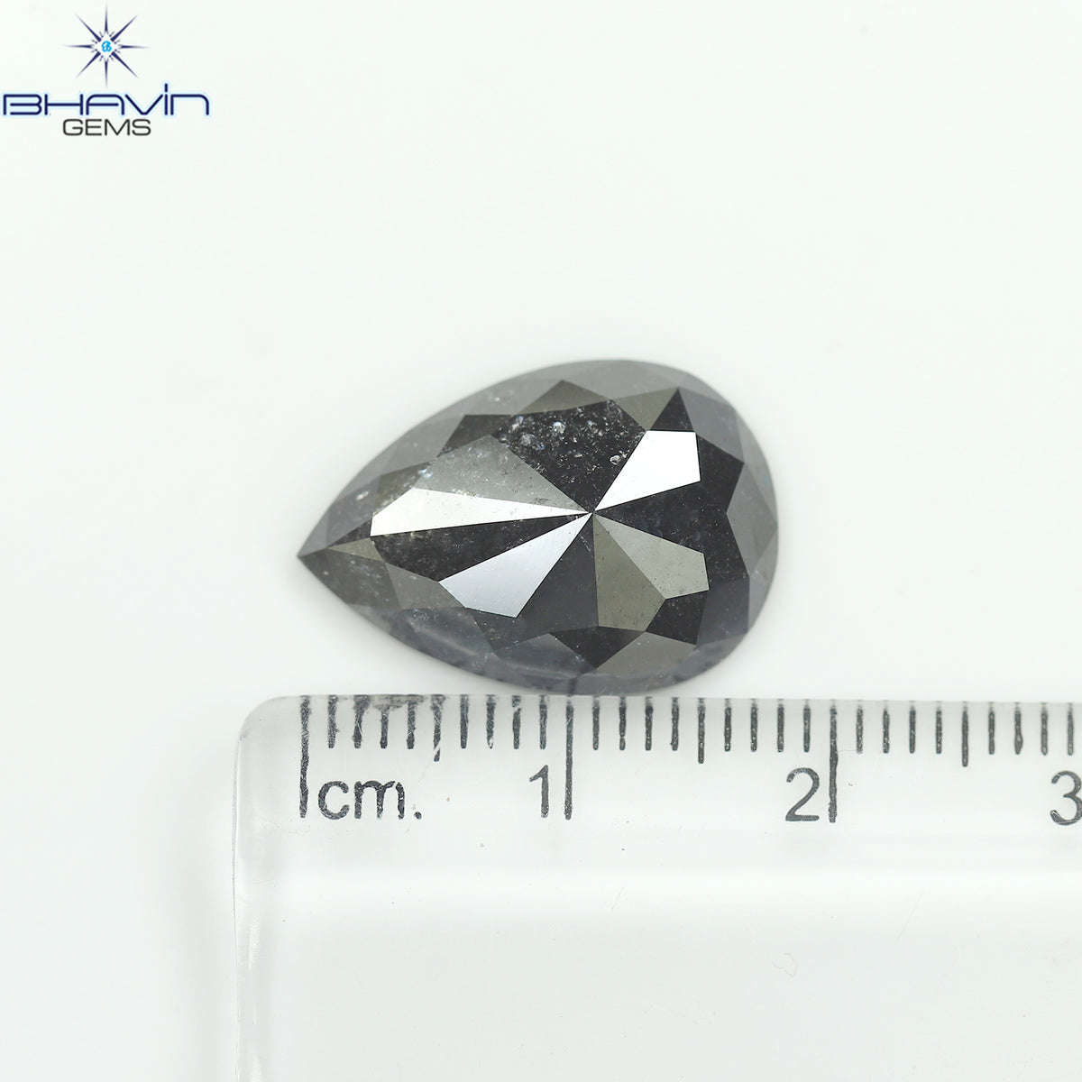 8.93 CT Pear Shape Natural Loose Diamond Salt And Pepper Color (18.10 MM)