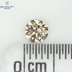 0.25 CT Natural Round Diamond Brown Color Clarity SI1 (4.02 MM)