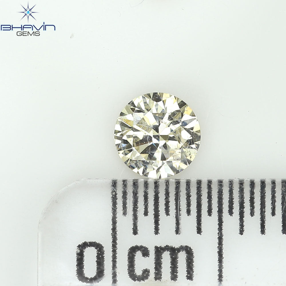 0.18 CT ラウンド ローズ カット シェイプ 天然ダイヤモンド ピンク色 I2 クラリティ (3.86 MM)