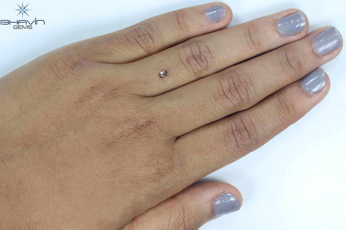 0.15 CT Natural Oval Diamond Pink Color Clarity SI1 (3.84 MM)