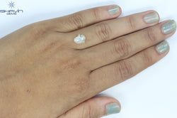 2.21 CT Rough Shape Natural Diamond White Color VS2 Clarity (8.90 MM)