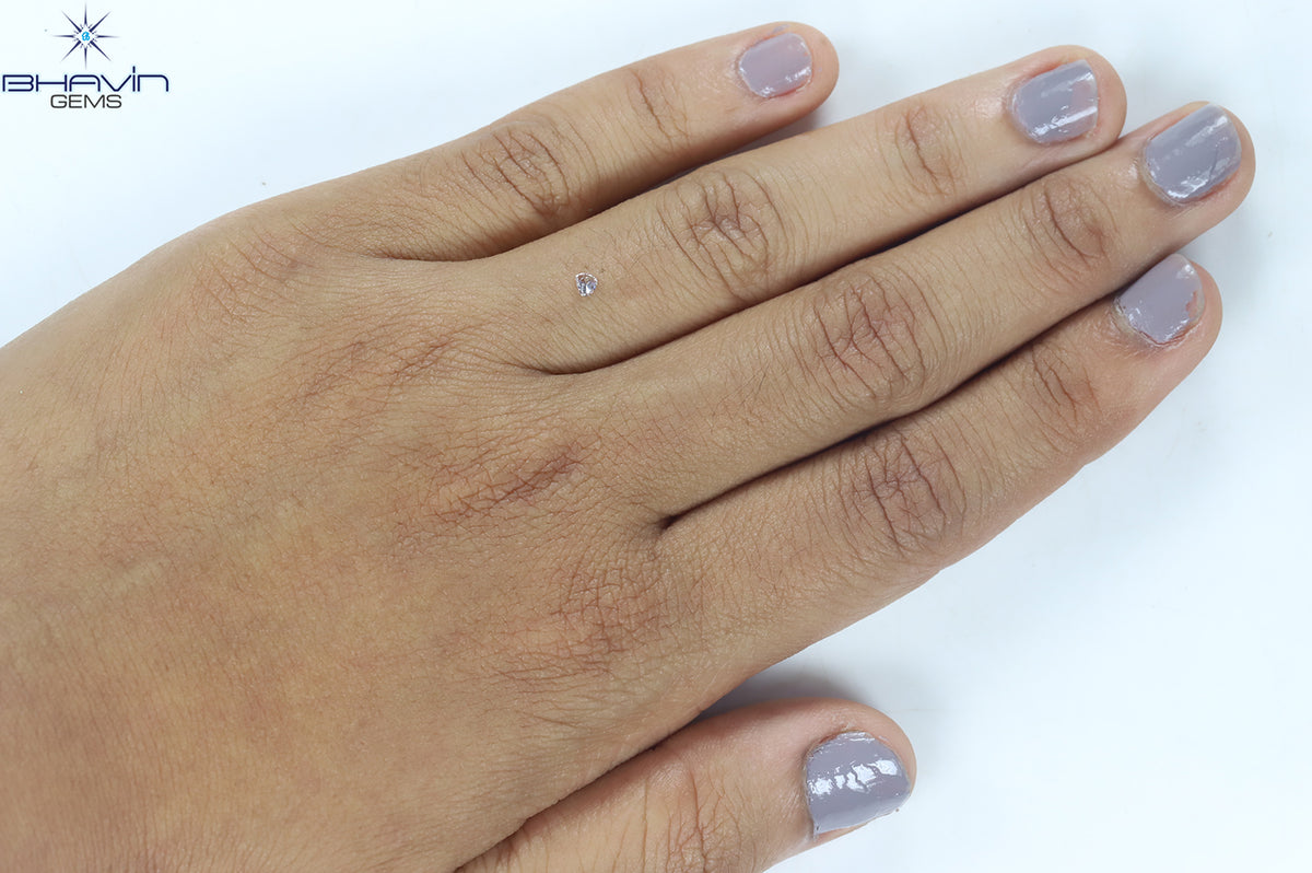 0.06 CT Natural Heart Diamond Pink Color Clarity SI1 (2.55 MM)