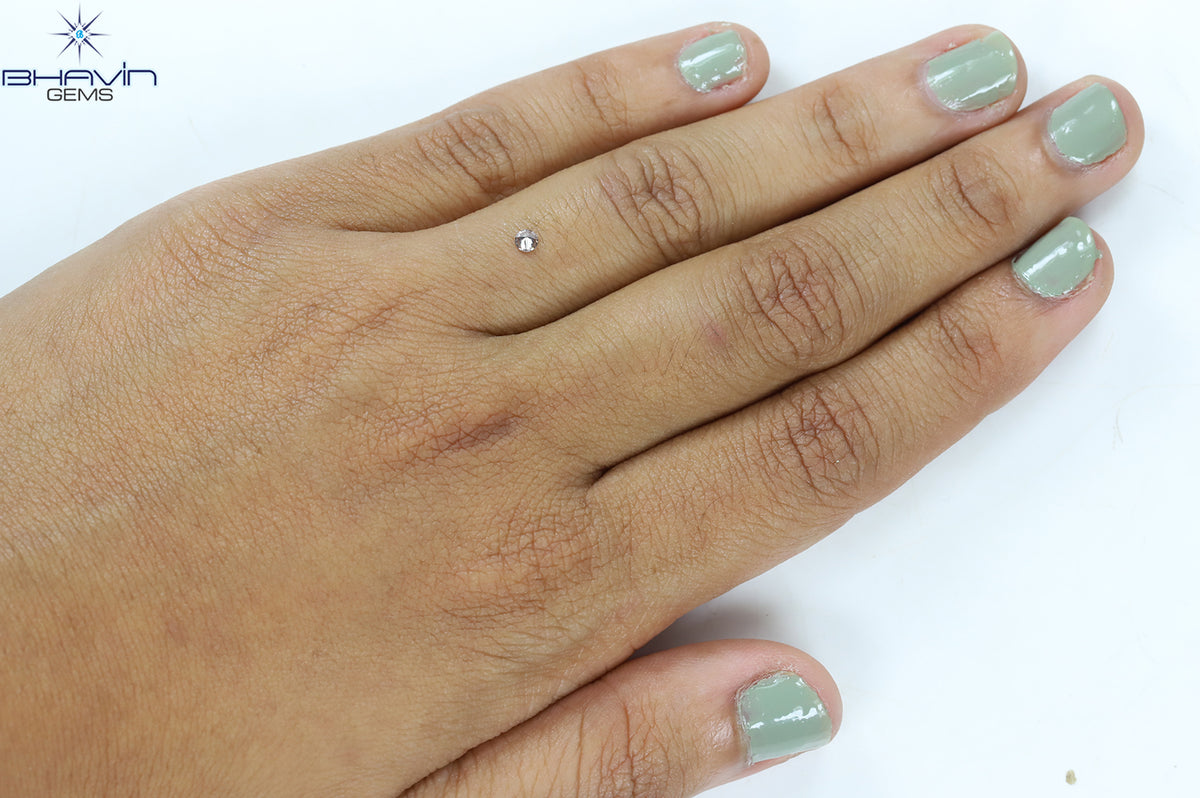 0.06 CT Natural Round Diamond Pink Color Clarity VS2 (2.63 MM)