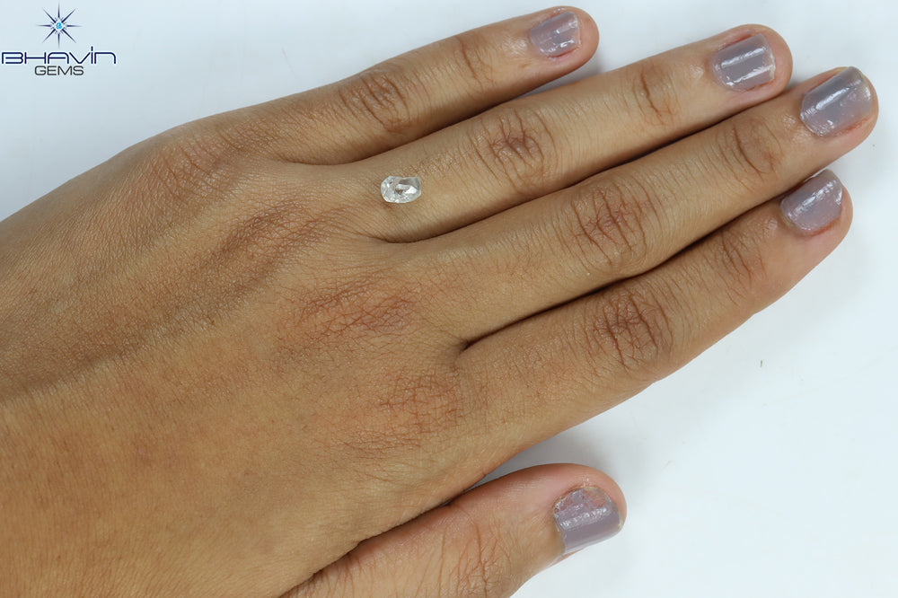 1.13 CT Rough Shape Natural Diamond White Color VS2 Clarity (6.24 MM)