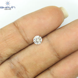 0.31 CT Natural Round Diamond Brown Color Clarity VS1 (4.41 MM)