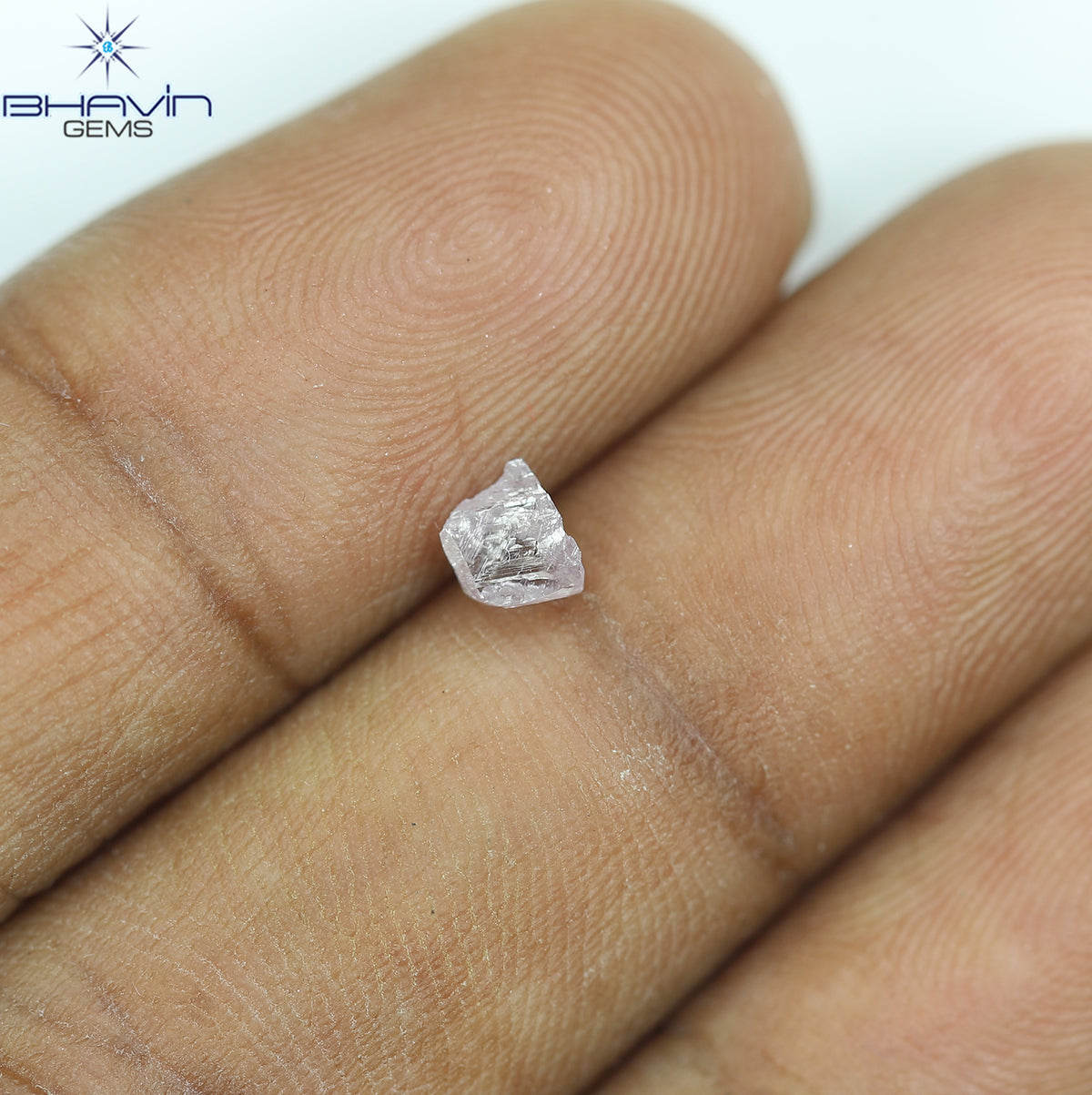 0.32 CT Natural Rough Diamond Pink Color Clarity VS (4.33 MM)