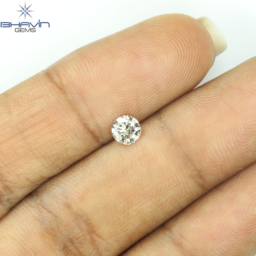 0.30 CT Natural Round Diamond Brown Color Clarity I1 (4.34 MM)