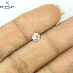 0.30 CT Natural Round Diamond Brown Color Clarity I1 (4.34 MM)