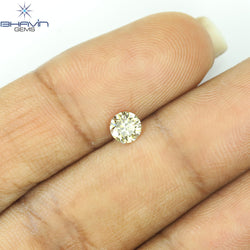 0.32 CT Natural Round Diamond Brown Color Clarity VS2 (4.38 MM)