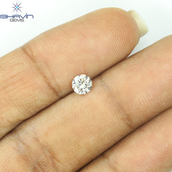 0.31 CT Natural Round Diamond Brown Color Clarity SI2 (4.32 MM)