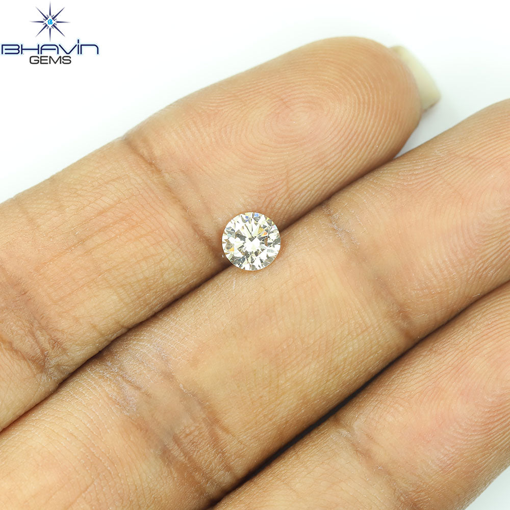 0.45 CT Natural Round Diamond Brown Color Clarity VS2 (4.84 MM)