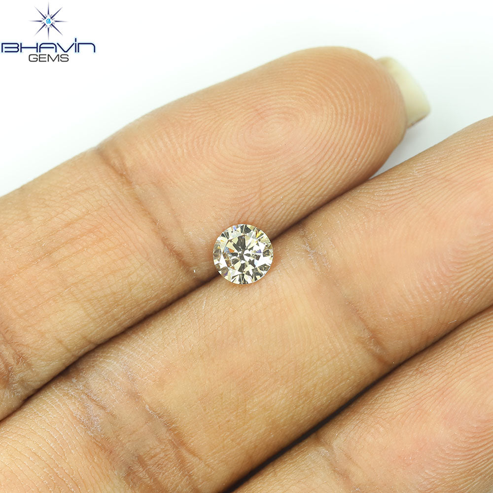 0.41 CT Natural Round Diamond Brown Color Clarity SI1 (4.81 MM)