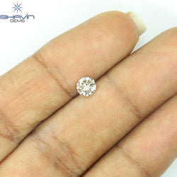 0.35 CT Natural Round Diamond Brown Color Clarity SI2 (4.56 MM)