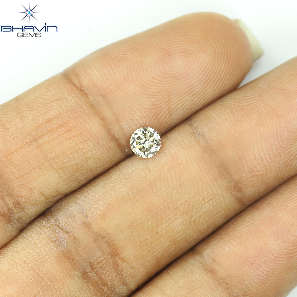 0.18 CT ラウンド ローズ カット シェイプ 天然ダイヤモンド ピンク色 I2 クラリティ (3.86 MM)