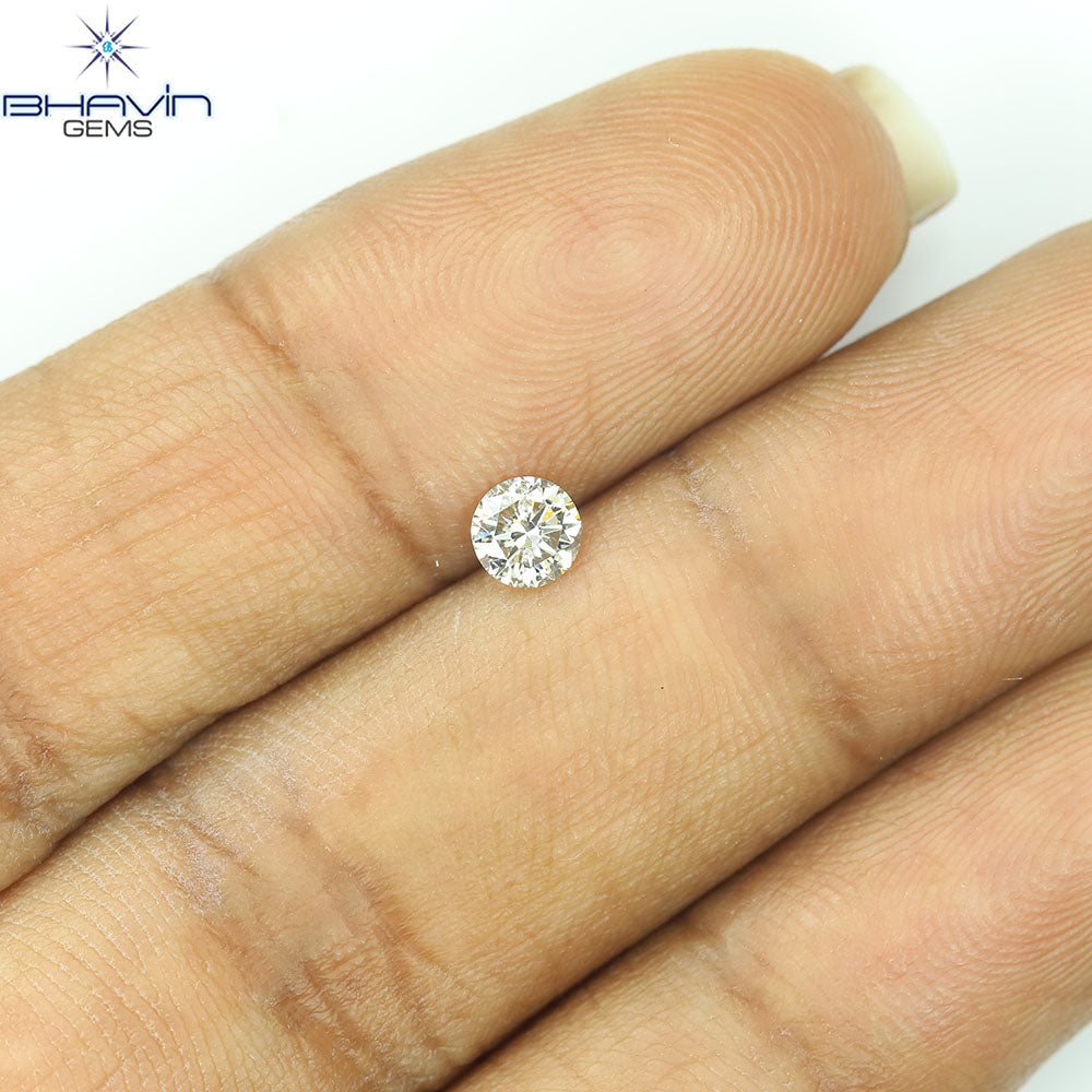 0.24 CT Natural Round Diamond Brown Color Clarity SI (4.00 MM)