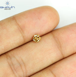 0.24 CT Natural Round Diamond Cognac Color Clarity SI (4.05 MM)