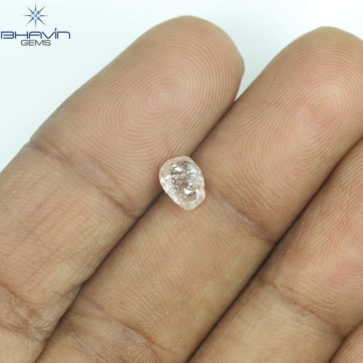 0.82 CT Natural Rough Diamond Pink Color Clarity VS (5.96 MM)