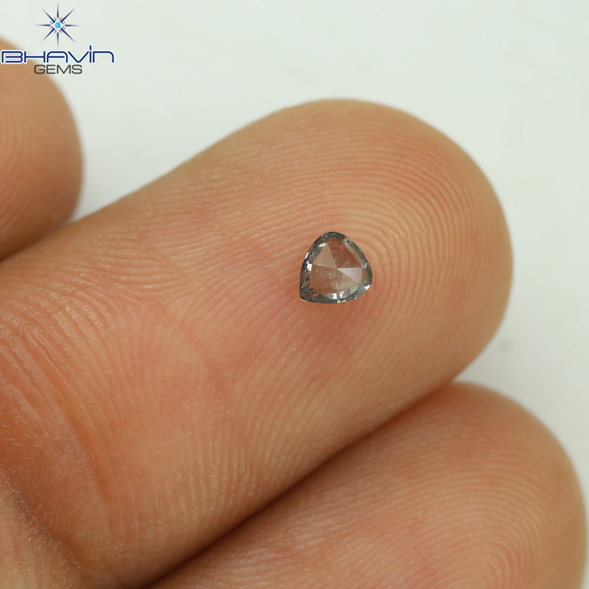 0.10 CT Heart Shape Natural Diamond Grey Color VS1 Clarity (3.13 MM)