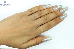 0.34 CT Heart Diamond Natural Pink Color I3 Clarity (4.44 MM)