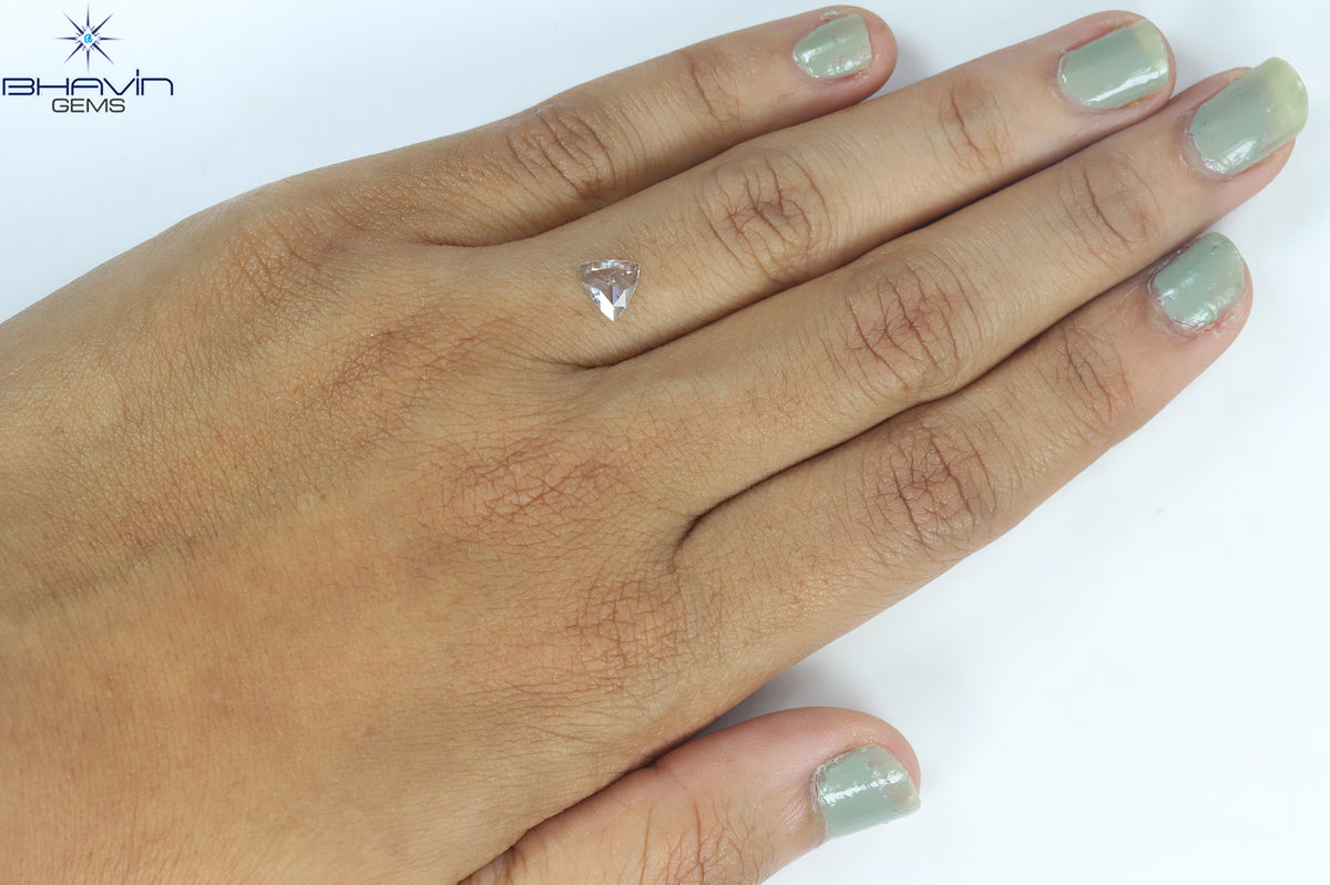 0.33 CT Natural Triangle Diamond White Color Clarity SI2 (6.45 MM)