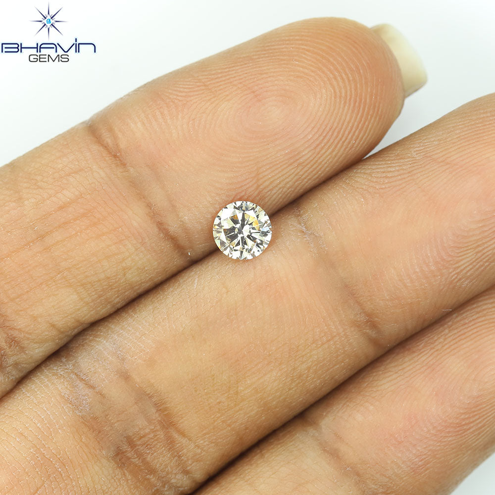0.36 CT Natural Round Diamond Brown Color Clarity VS1 (4.64 MM)