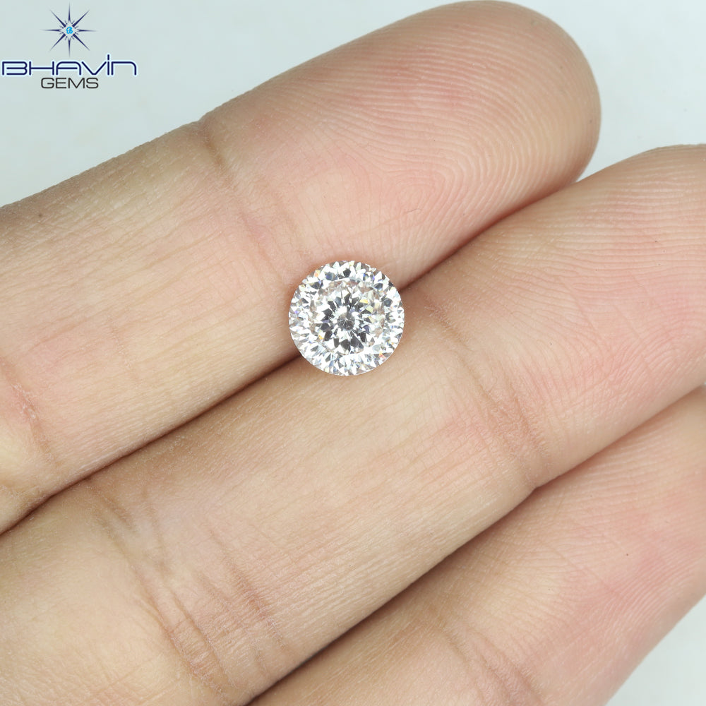 0.18 CT ラウンド ローズ カット シェイプ 天然ダイヤモンド ピンク色 I2 クラリティ (3.86 MM)