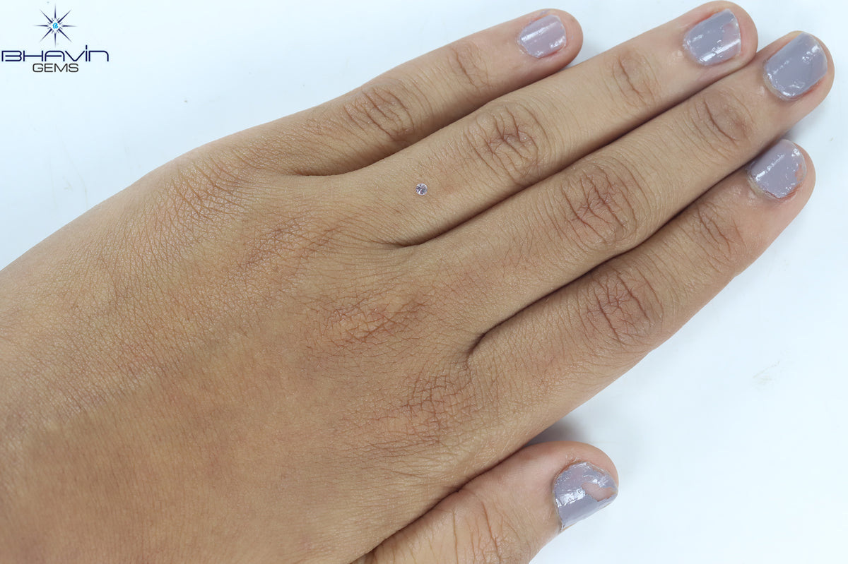 0.03 CT Natural Round Diamond Pink (Argyle) Color Clarity SI1 (1.93 MM)