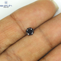 0.28 CT Natural Round Diamond Dark Brown Color Clarity VS2 (4.27 MM)