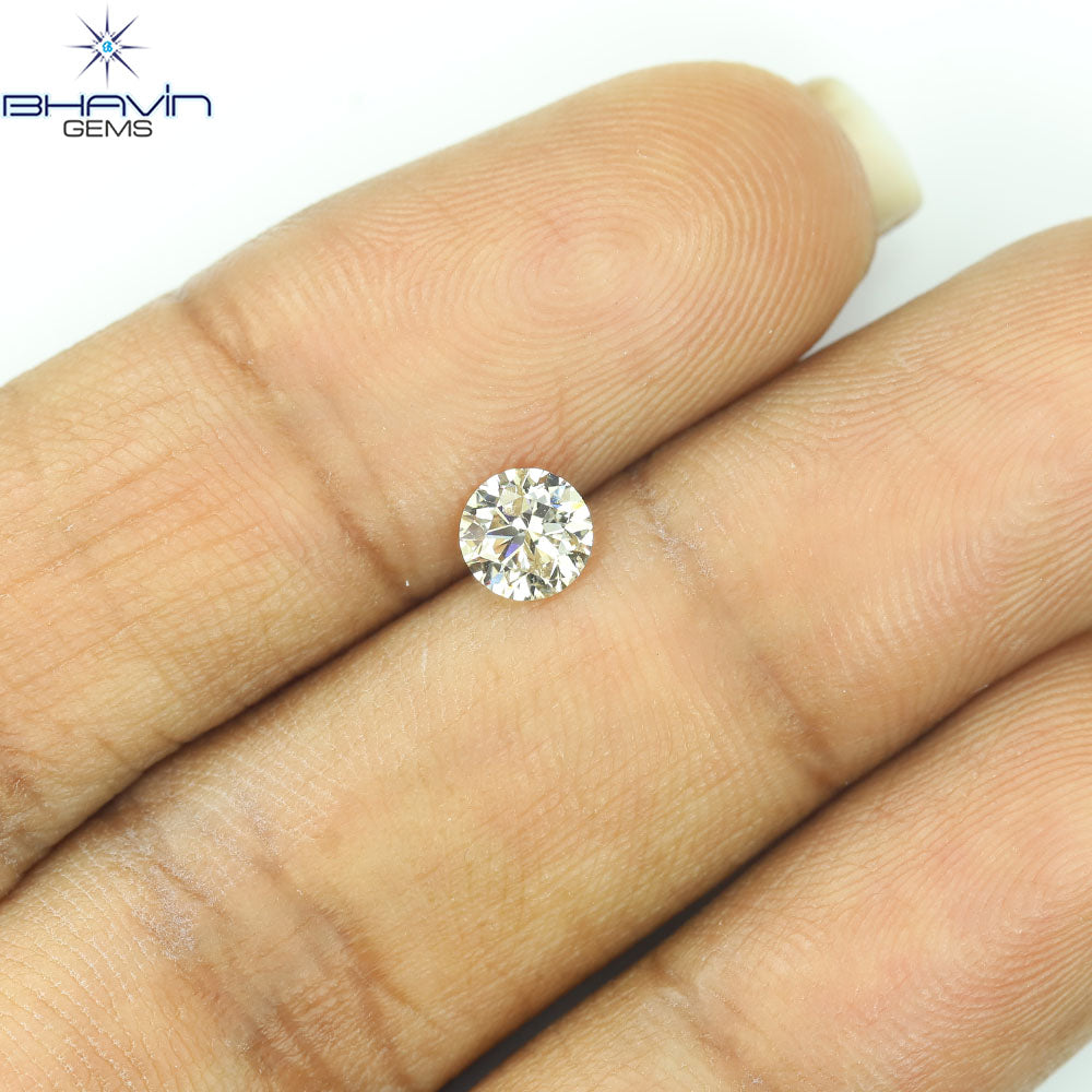 0.18 CT ラウンド ローズ カット シェイプ 天然ダイヤモンド ピンク色 I2 クラリティ (3.86 MM)