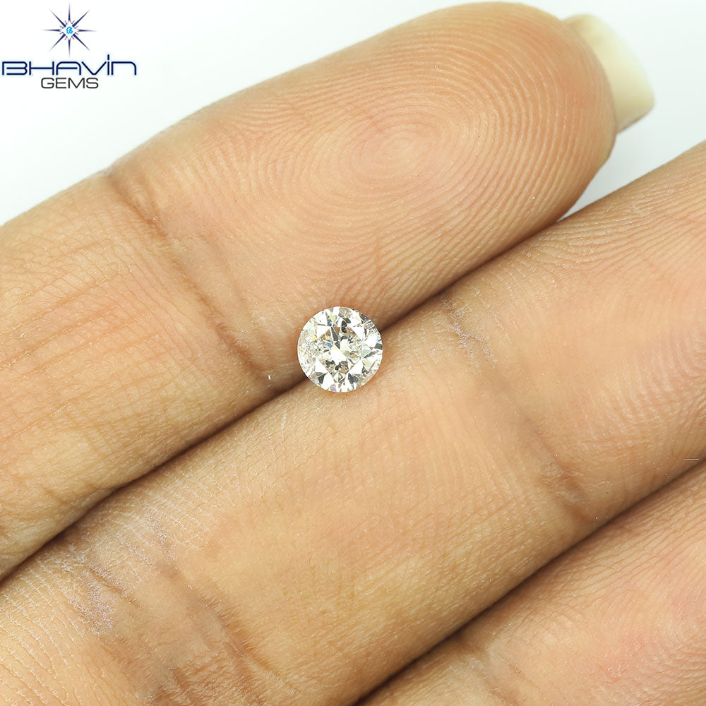 0.30 CT Natural Round Diamond Brown Color Clarity I1 (4.19 MM)