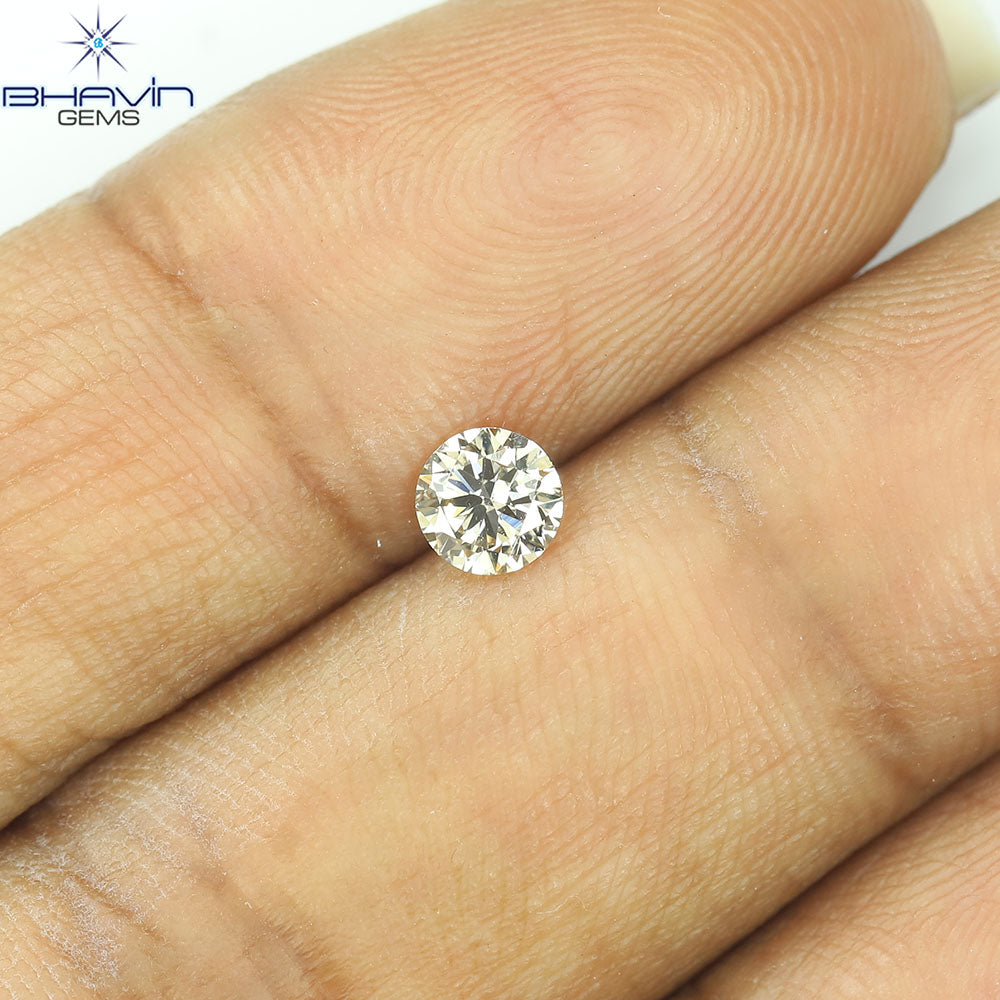 0.18 CT ラウンド ローズ カット シェイプ 天然ダイヤモンド ピンク色 I2 クラリティ (3.86 MM)