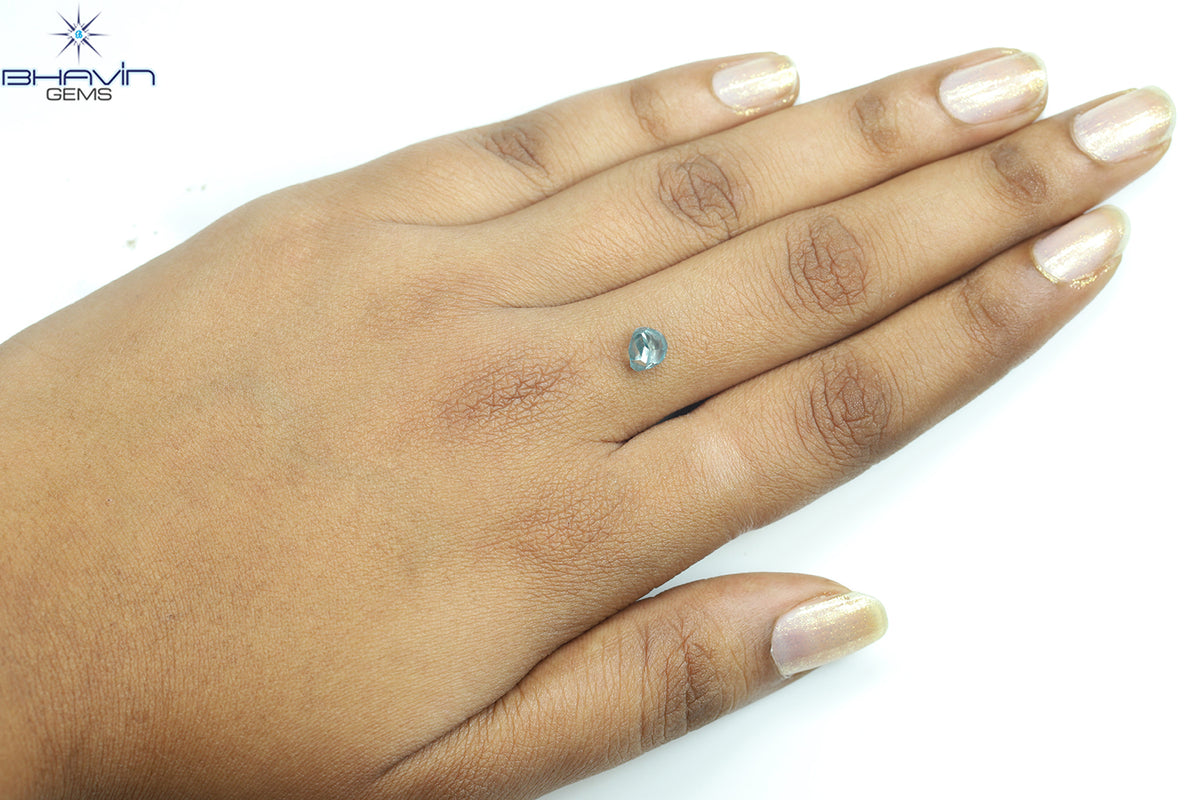 1.64 CT Natural Rough Diamond Enhanced Blue Color Clarity VS (6.51 MM)