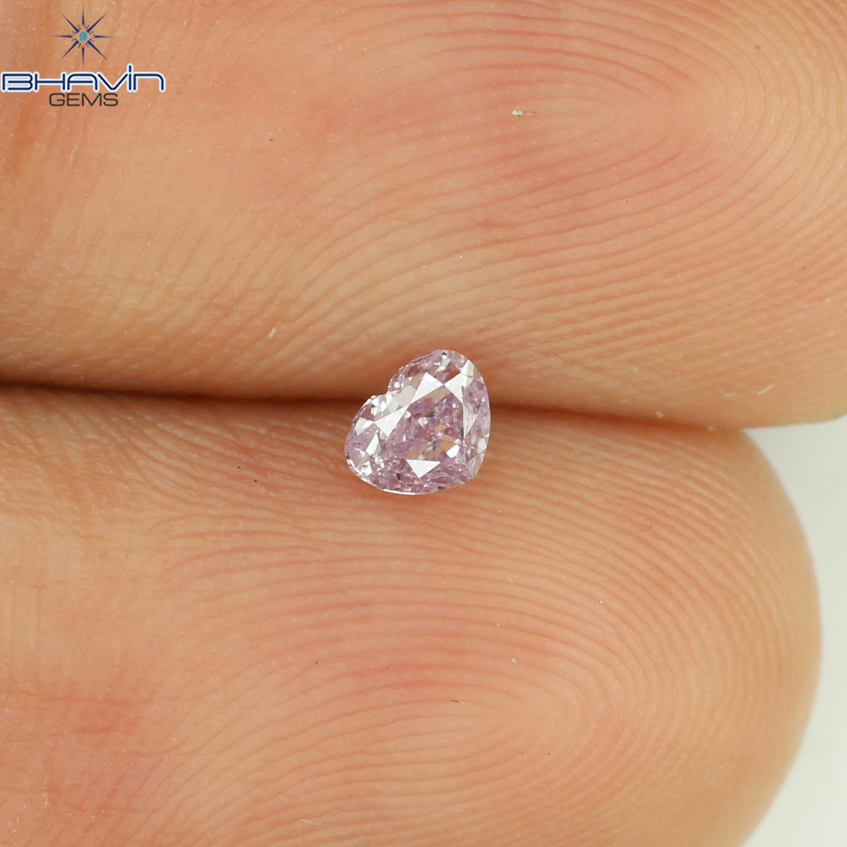 0.13 CT Natural Heart Diamond Pink Color Clarity VS2 (2.95 MM)