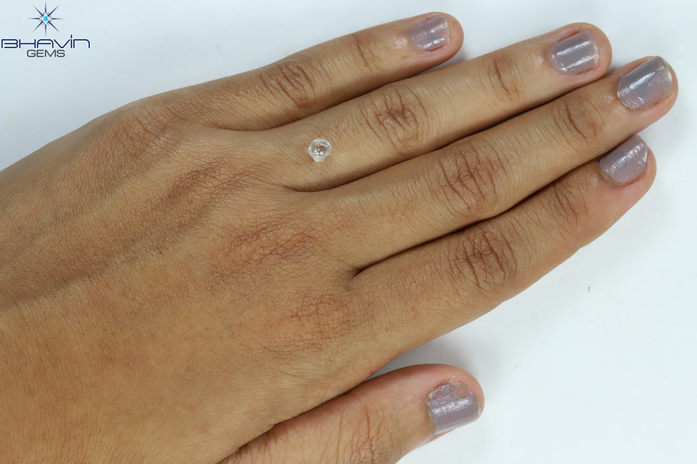 0.77 CT Rough Shape Natural Diamond White Color VS1 Clarity (4.62 MM)