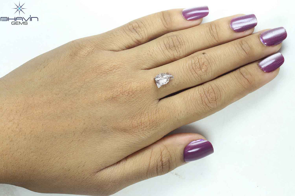 2.78 CT Rough Shape Natural Diamond Pink Brown Color SI Clarity (10.70 MM)