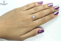 2.78 CT Rough Shape Natural Diamond Pink Brown Color SI Clarity (10.70 MM)