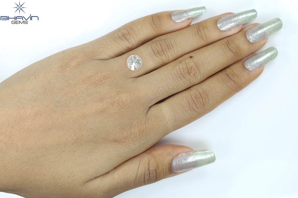 2.10 CT Round Shape Natural Diamond White Color I3 Clarity (8.16 MM)
