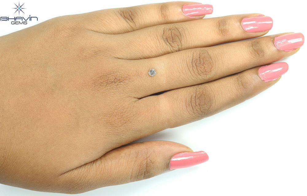 0.18 CT Natural Round Diamond Brown Color Clarity VS2 (3.73 MM)