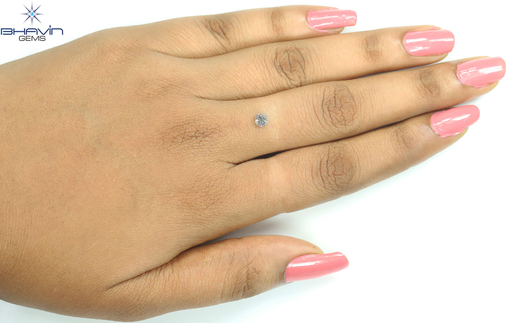 0.25 CT Natural Round Diamond White Milky Color Clarity VVS1 (4.14 MM)