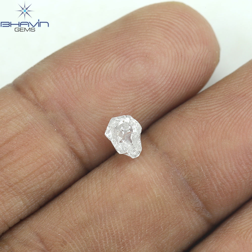 0.90 CT ラフ シェイプ ナチュラル ダイヤモンド ホワイト カラー VS1 クラリティ (5.95 MM)