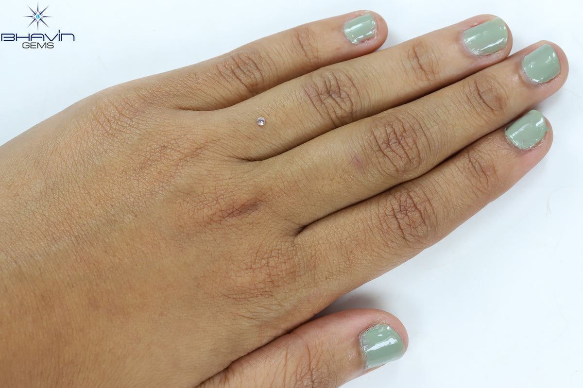 0.03 CT ラウンドシェイプ 天然ダイヤモンド ピンク（アーガイル）カラー SI2 クラリティ（1.97 MM）