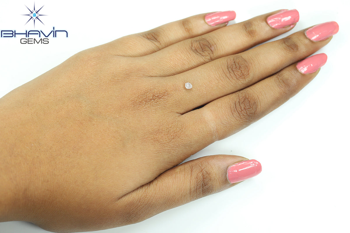 0.29 CT Natural Rough Diamond Pink Color Clarity SI (3.77 MM)